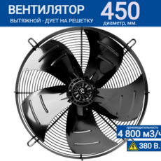 Вентилятор YWF 4D - 450 S 102/60 G (380V) - kalorifer-rf.ru 
