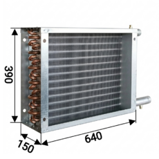 Теплообменник канальный Sanlex 600х350/2R - kalorifer-rf.ru 