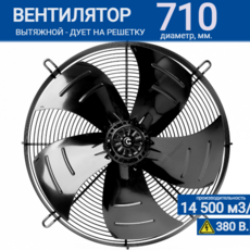 Вентилятор YWF 6D - 710 S 180/75 G (380V) - kalorifer-rf.ru 